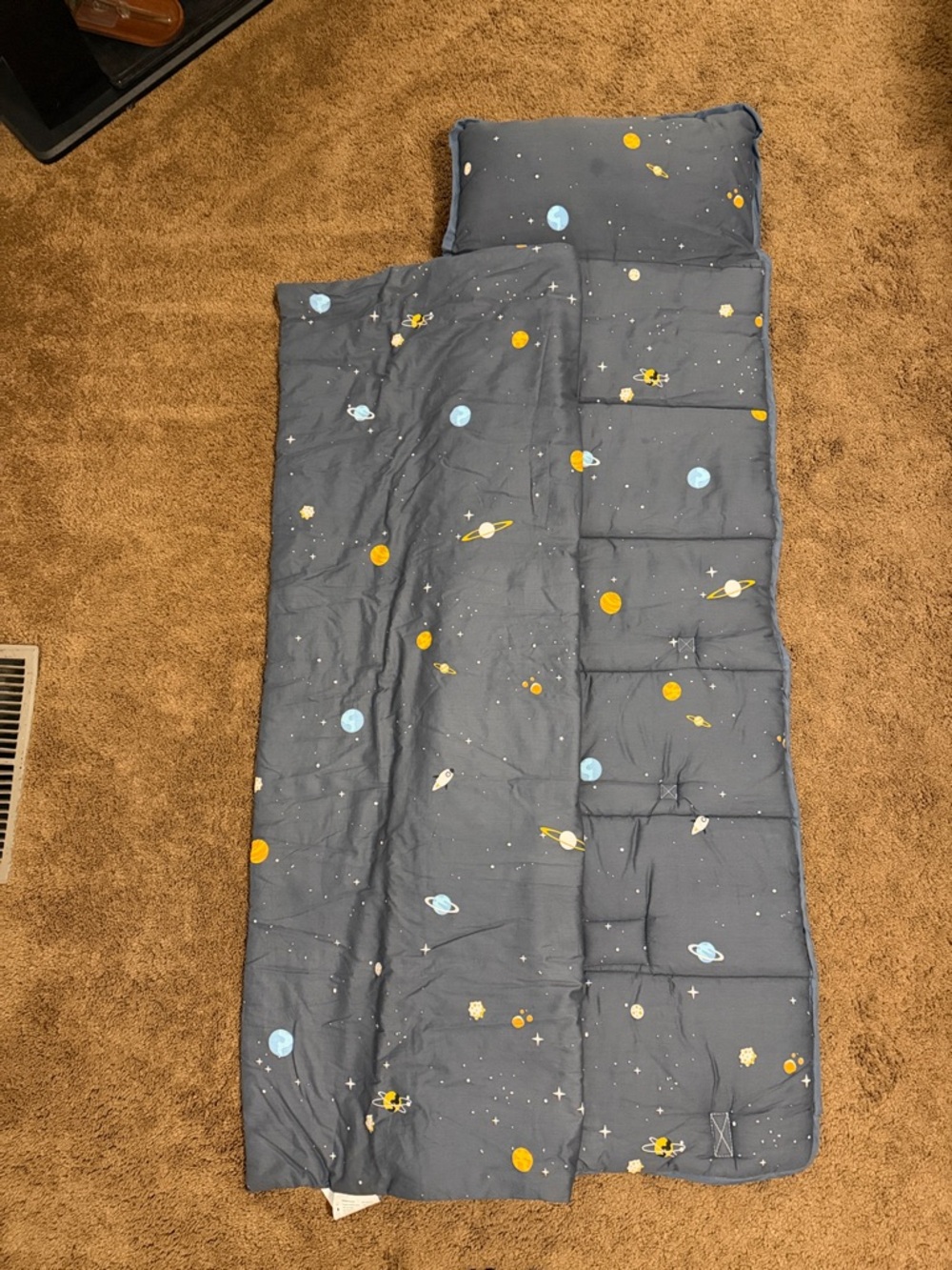 Kids Space Print Sleeping Mat w/pillow
